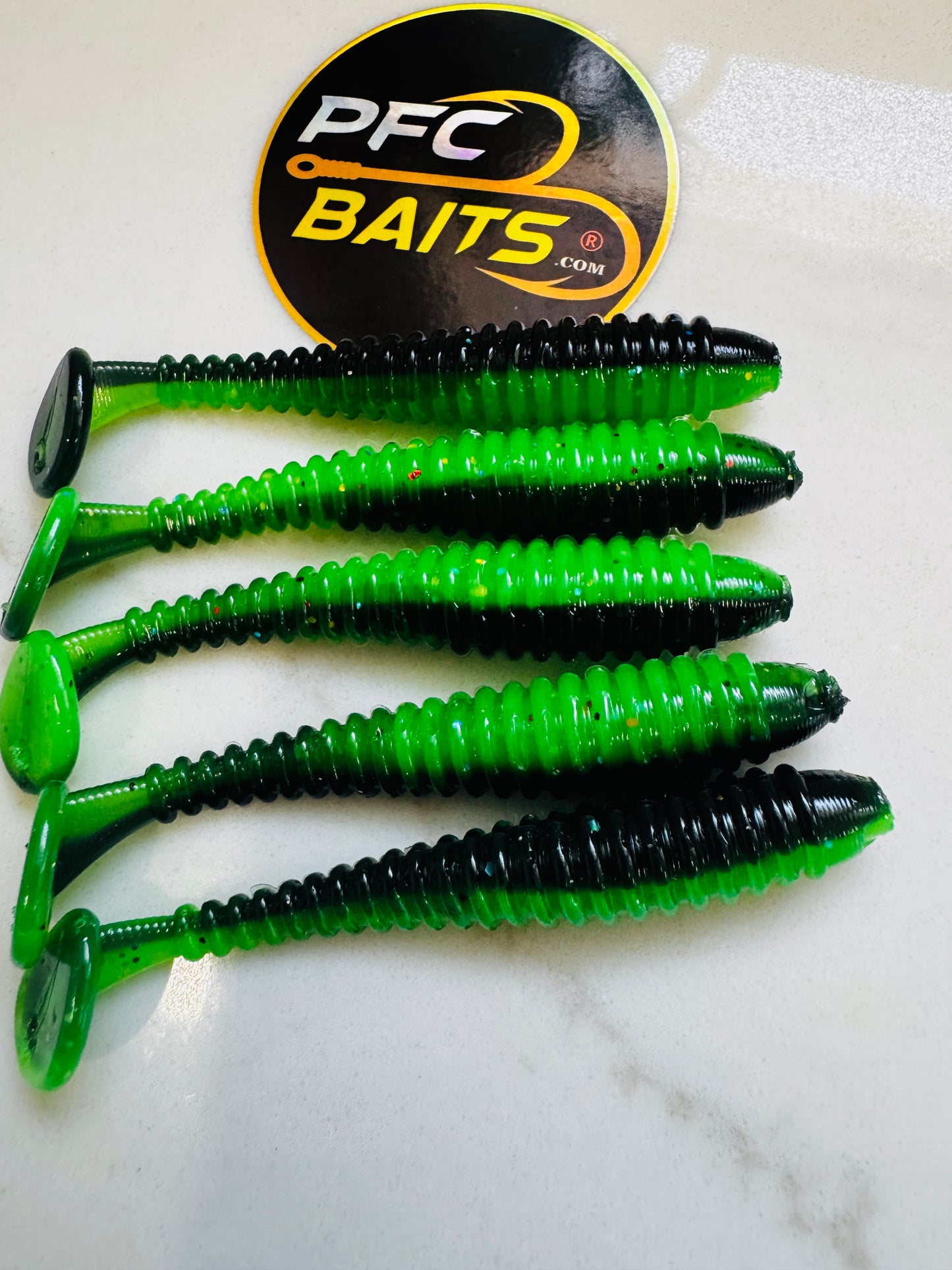 3 Inch RIP shad swim baits (black and green)