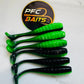 3 Inch Ribbed Fishing Bait (black and green  tail)