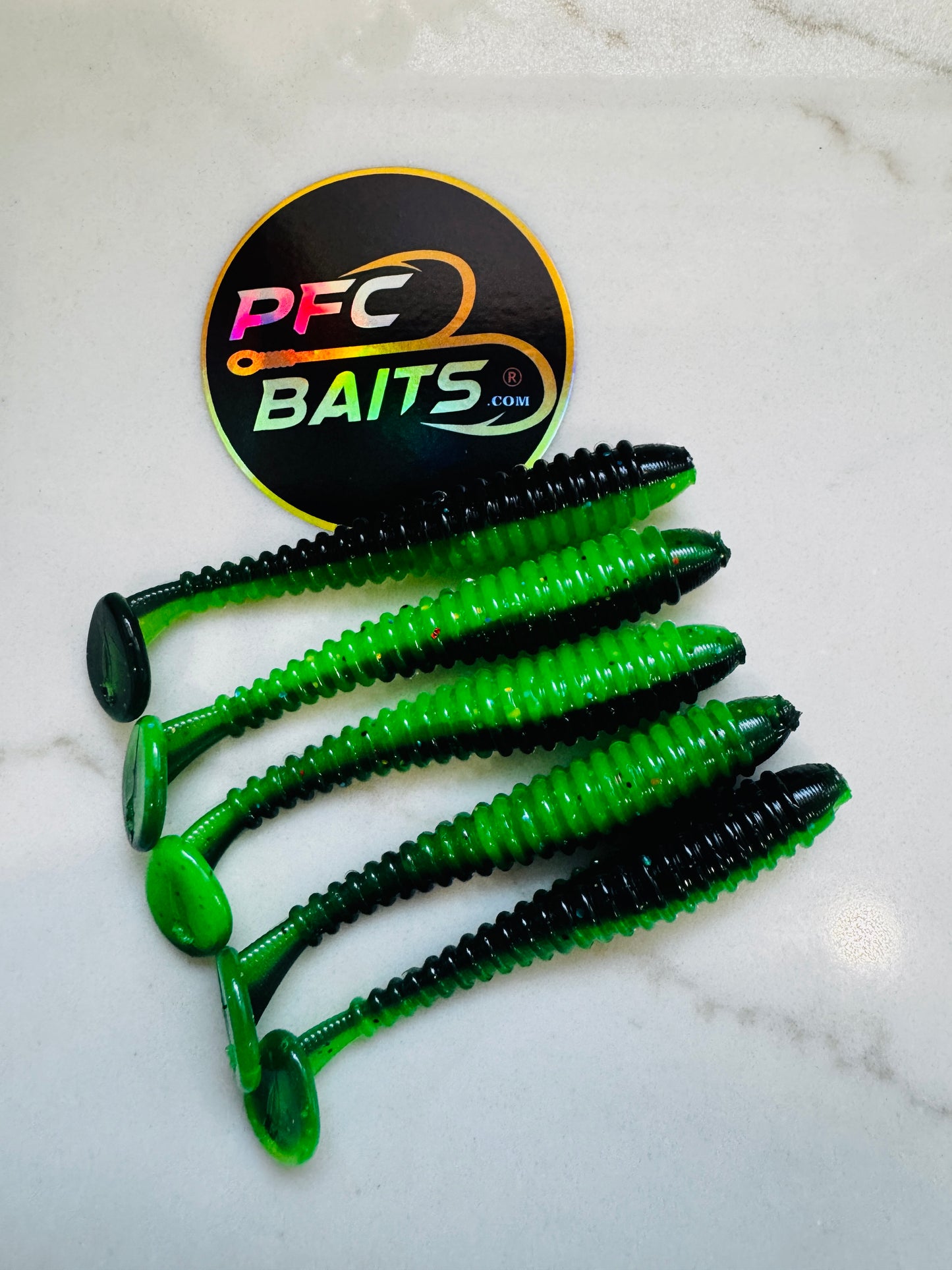 3 Inch RIP shad swim baits (black and green)