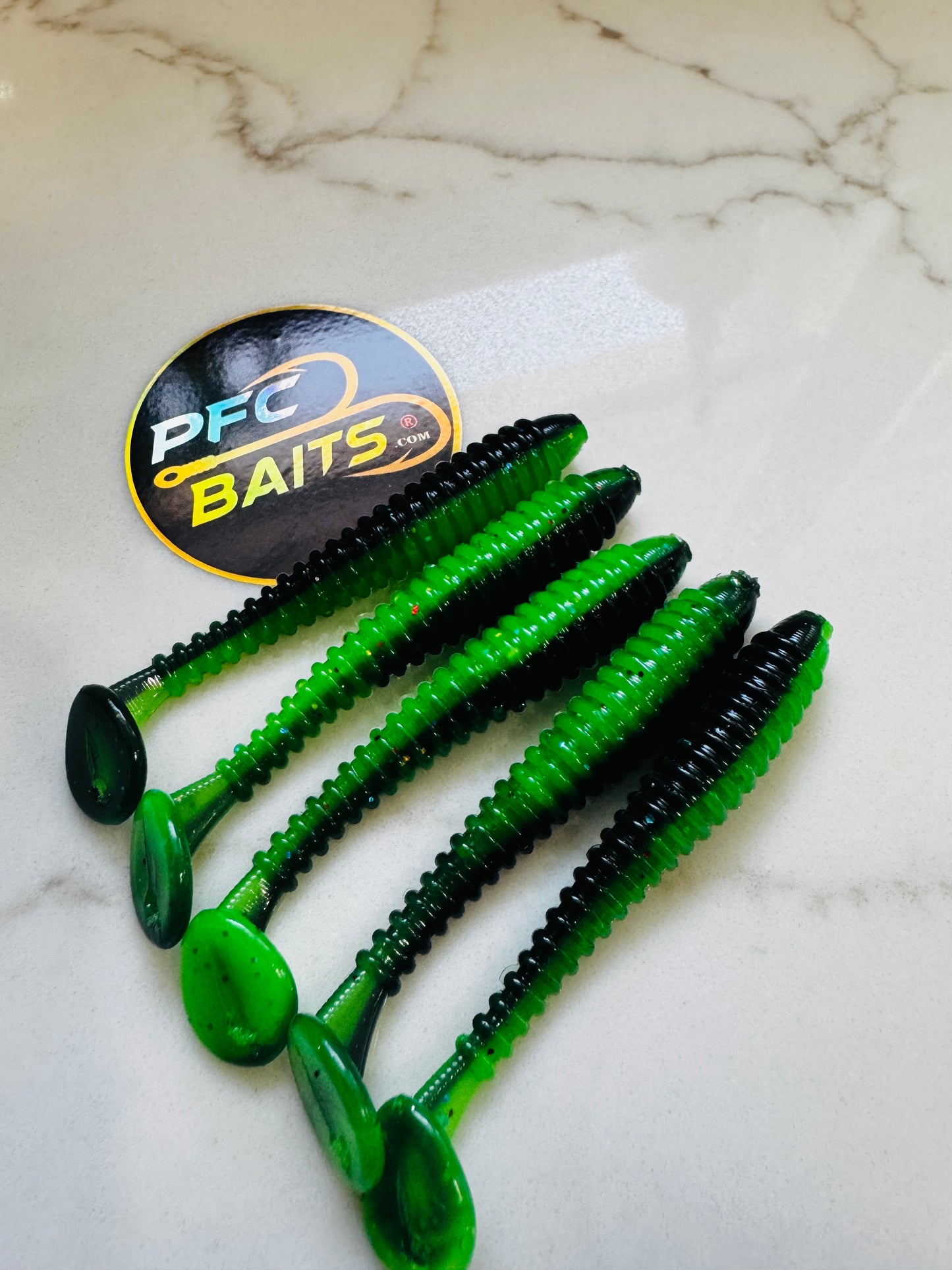 3 Inch RIP shad swim baits (black and green)