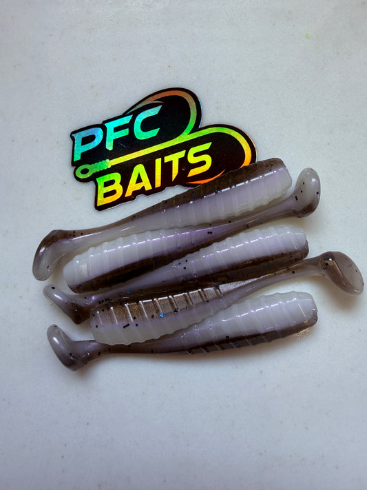 2.8 Inch Ribbed Fishing Bait (lobina color)