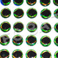 Green Eyes Fish Eyes Fishing Lure Eyes 3D Fish Eyes