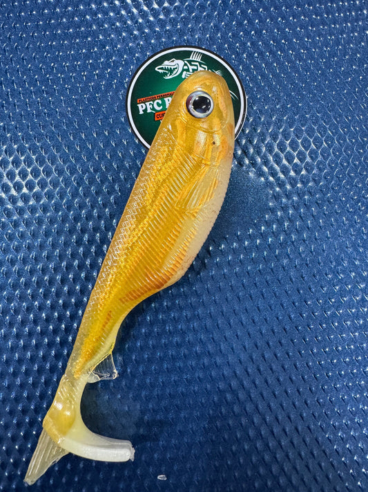 6.1 Inch Stud Yellow Gold Fishing Bait